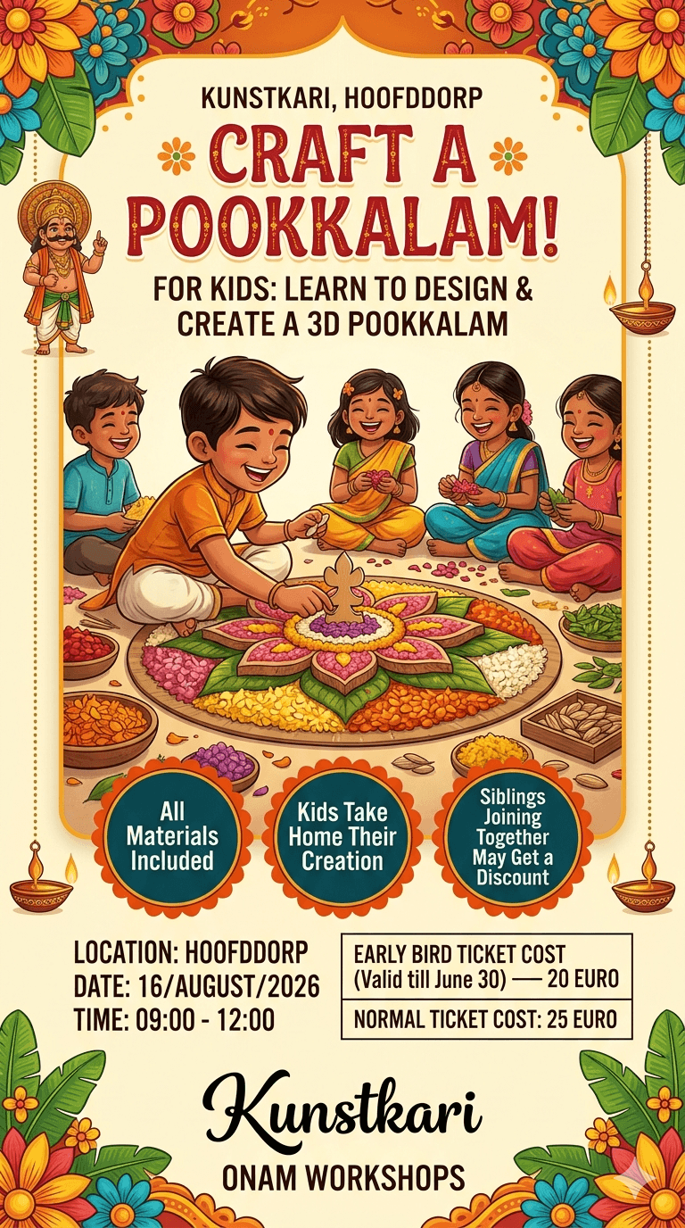 Kids Kerala Onam Pookkalam Workshop
