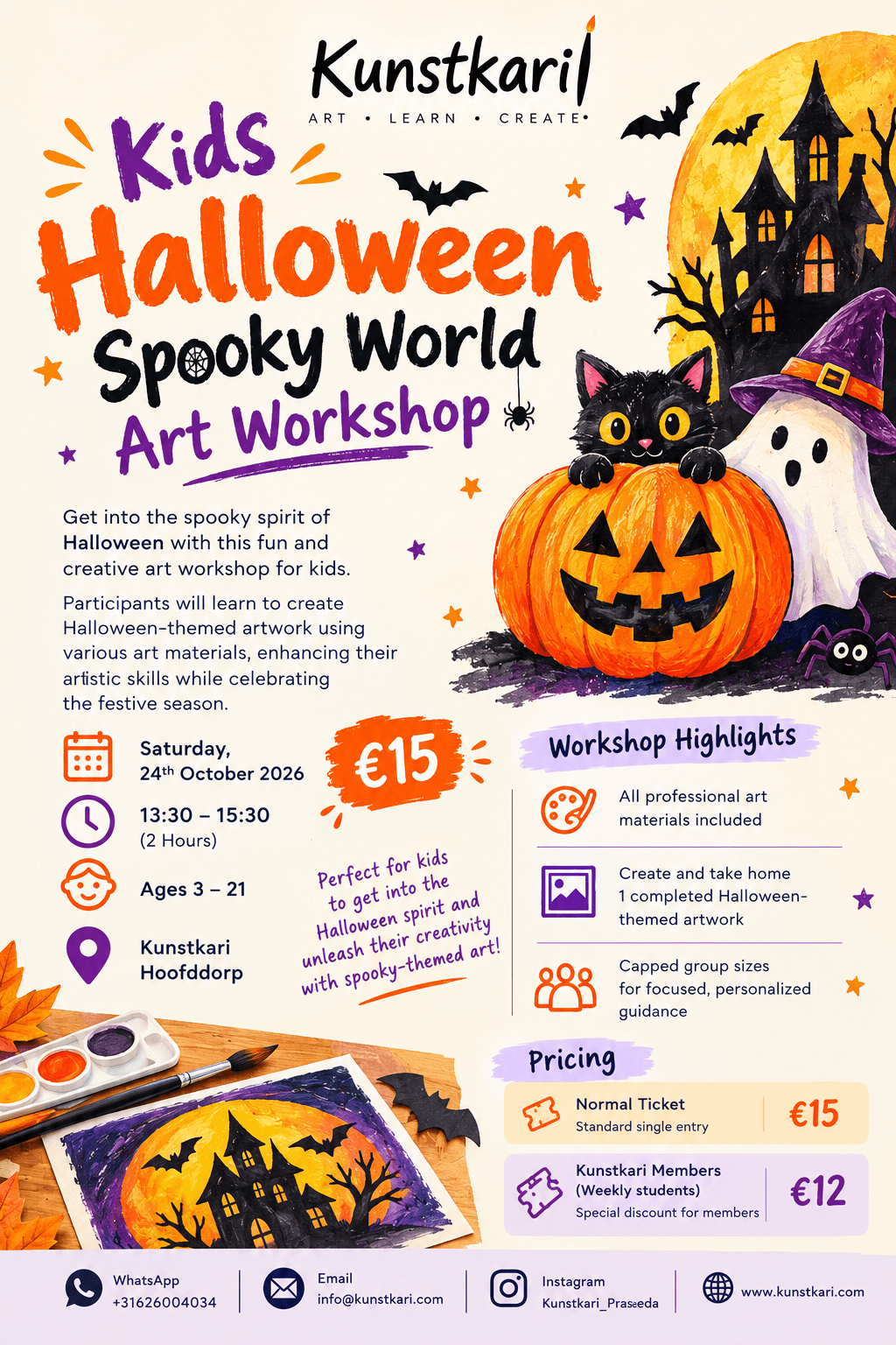 Kids Halloween Spooky World Art Workshop